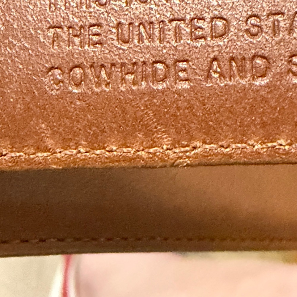 Coach Vintage Brown Leather Belt Gold Brass Buckle Large NWT - Picture 14 of 14